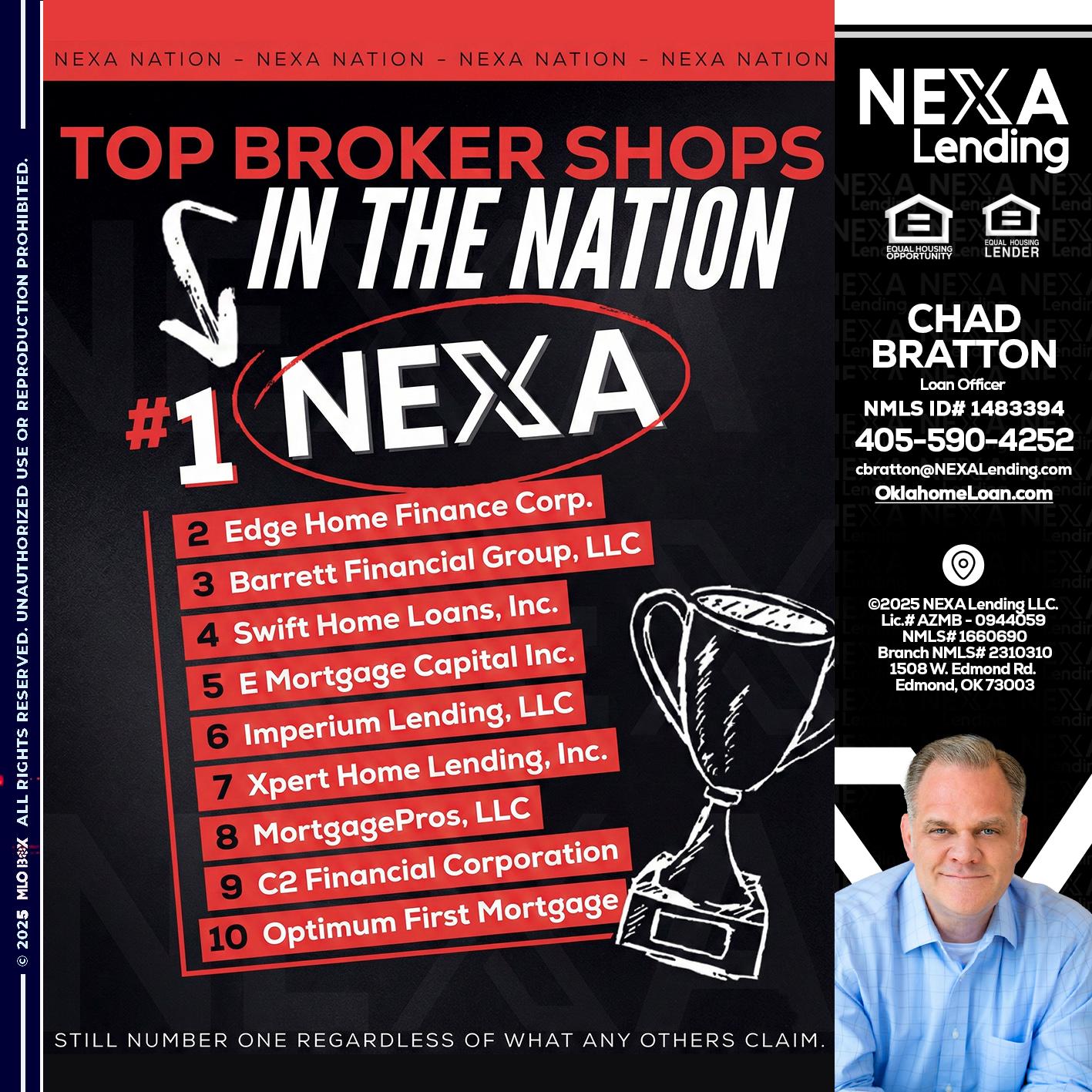 top broker - Chad Bratton -Senior Loan Officer