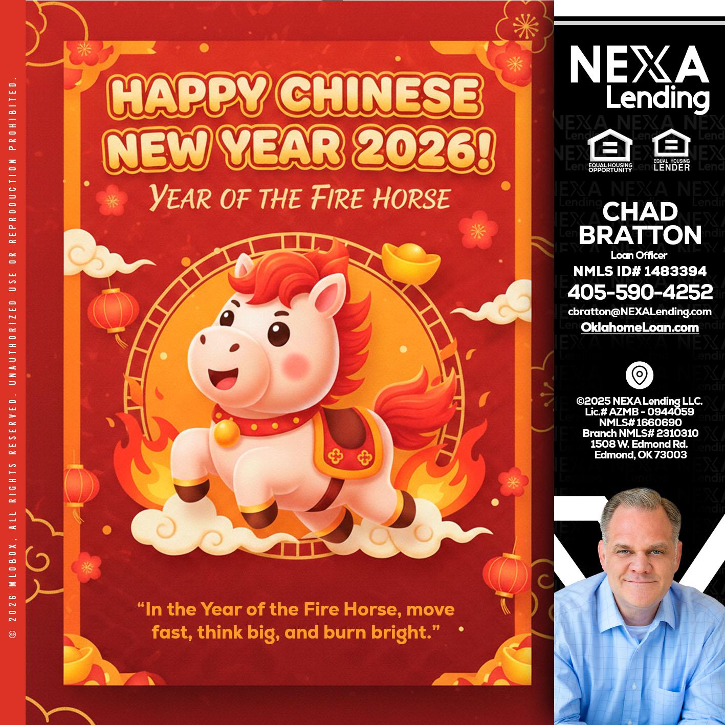 happy Chinese new year - Chad Bratton -Senior Loan Officer