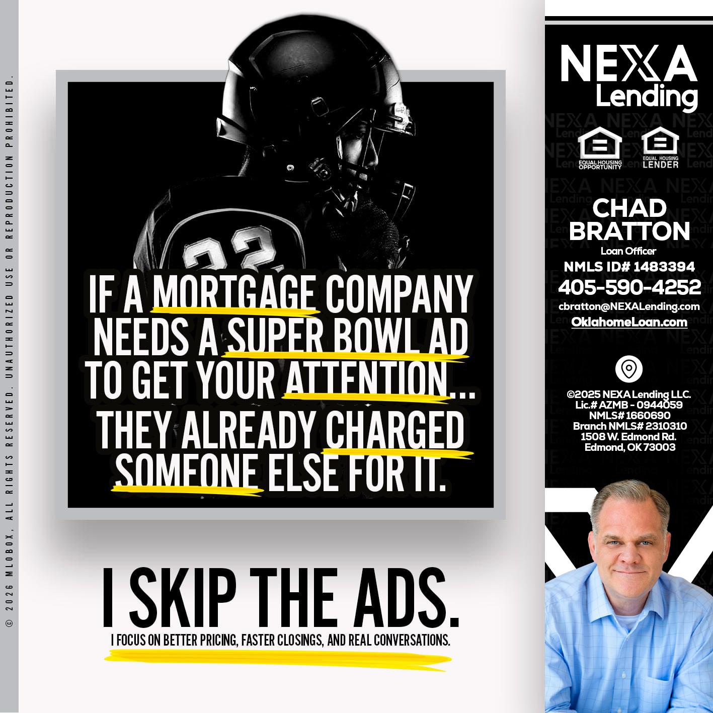 if a mortgage ad - Chad Bratton -Senior Loan Officer