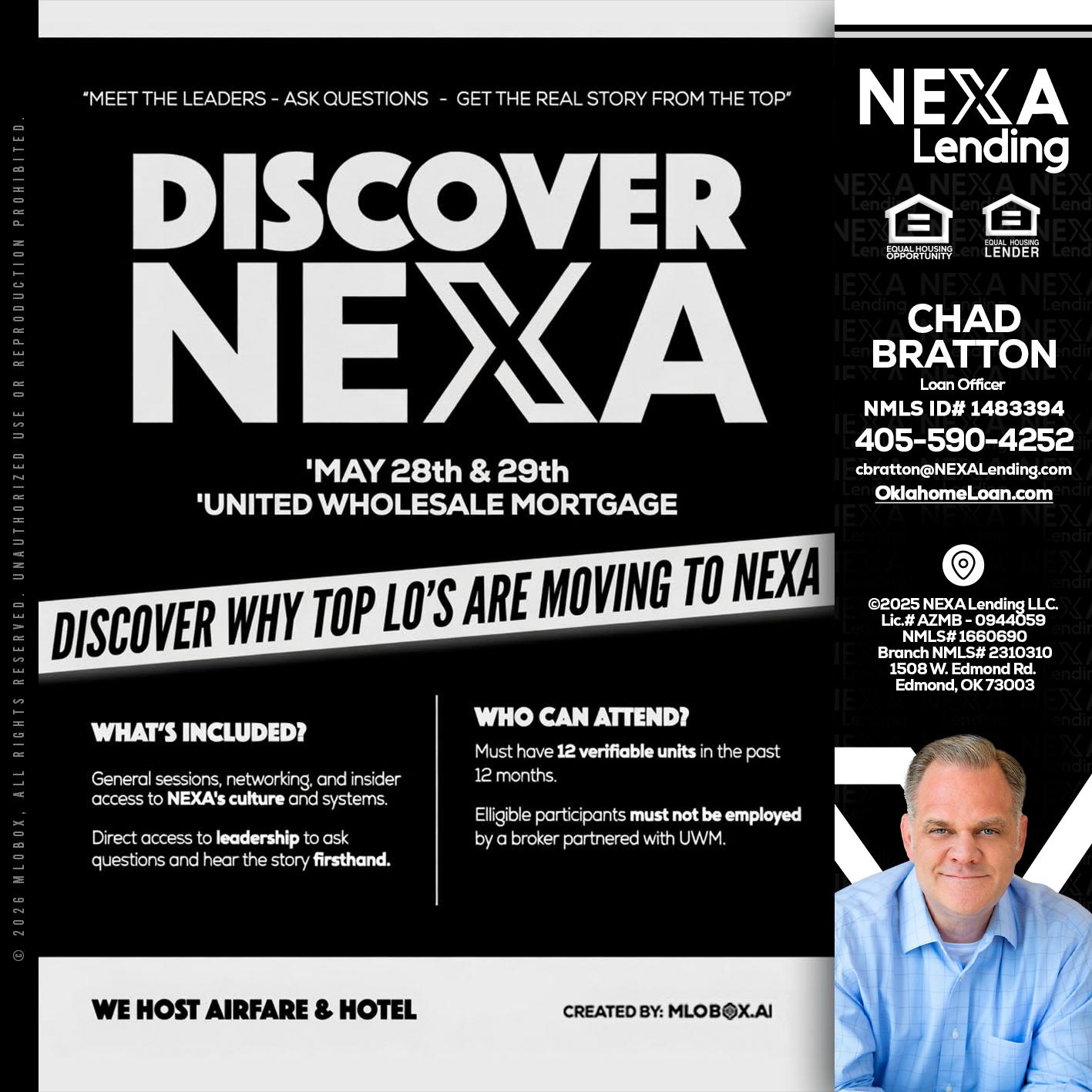DISCOVER NEXA - Chad Bratton -Senior Loan Officer
