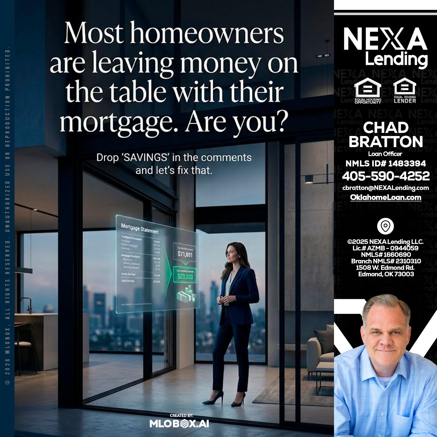MOST OWNERS - Chad Bratton -Senior Loan Officer