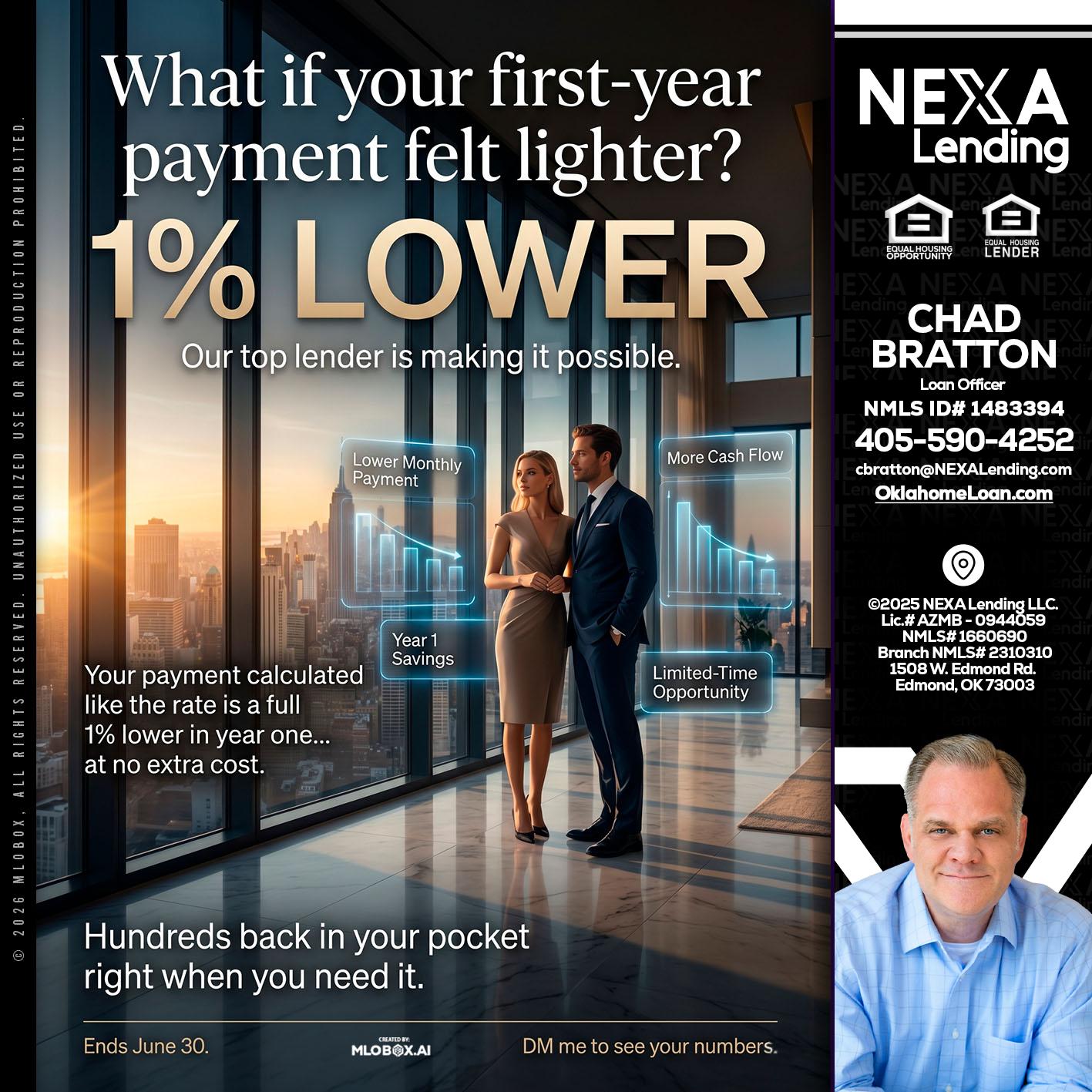 1% LOWER - Chad Bratton -Senior Loan Officer