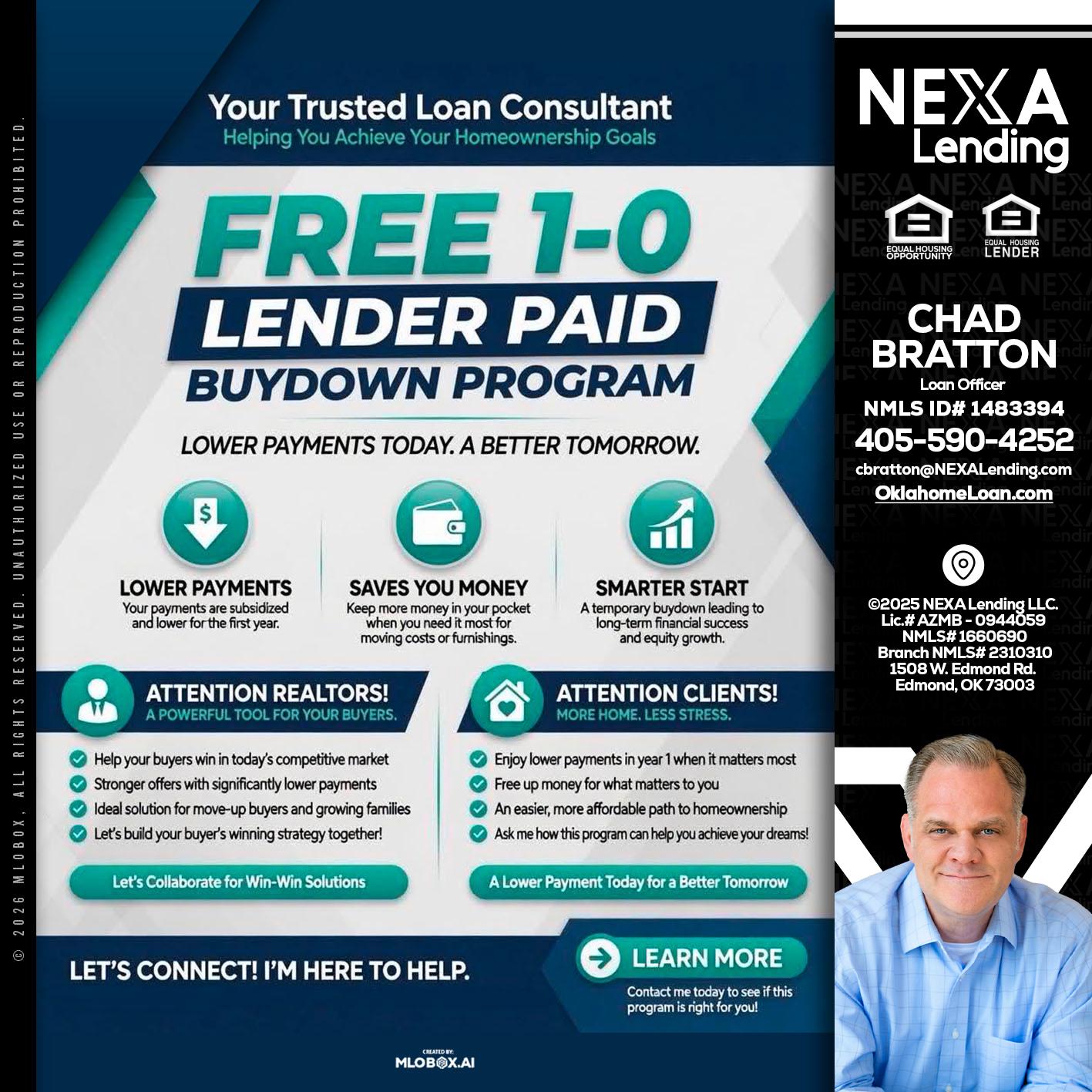 FREE 1-0 - Chad Bratton -Senior Loan Officer