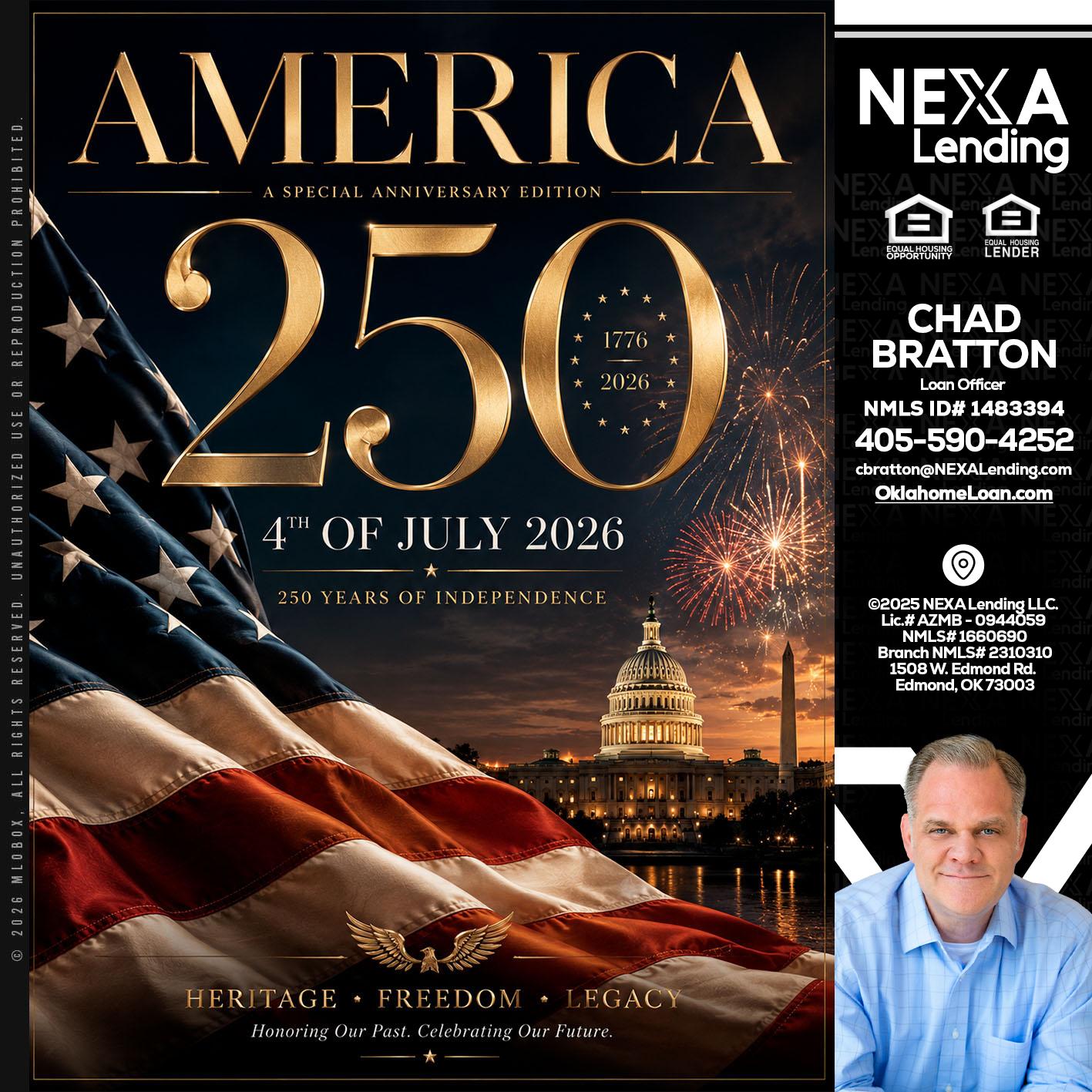 AMERICA 250 TH - Chad Bratton -Senior Loan Officer