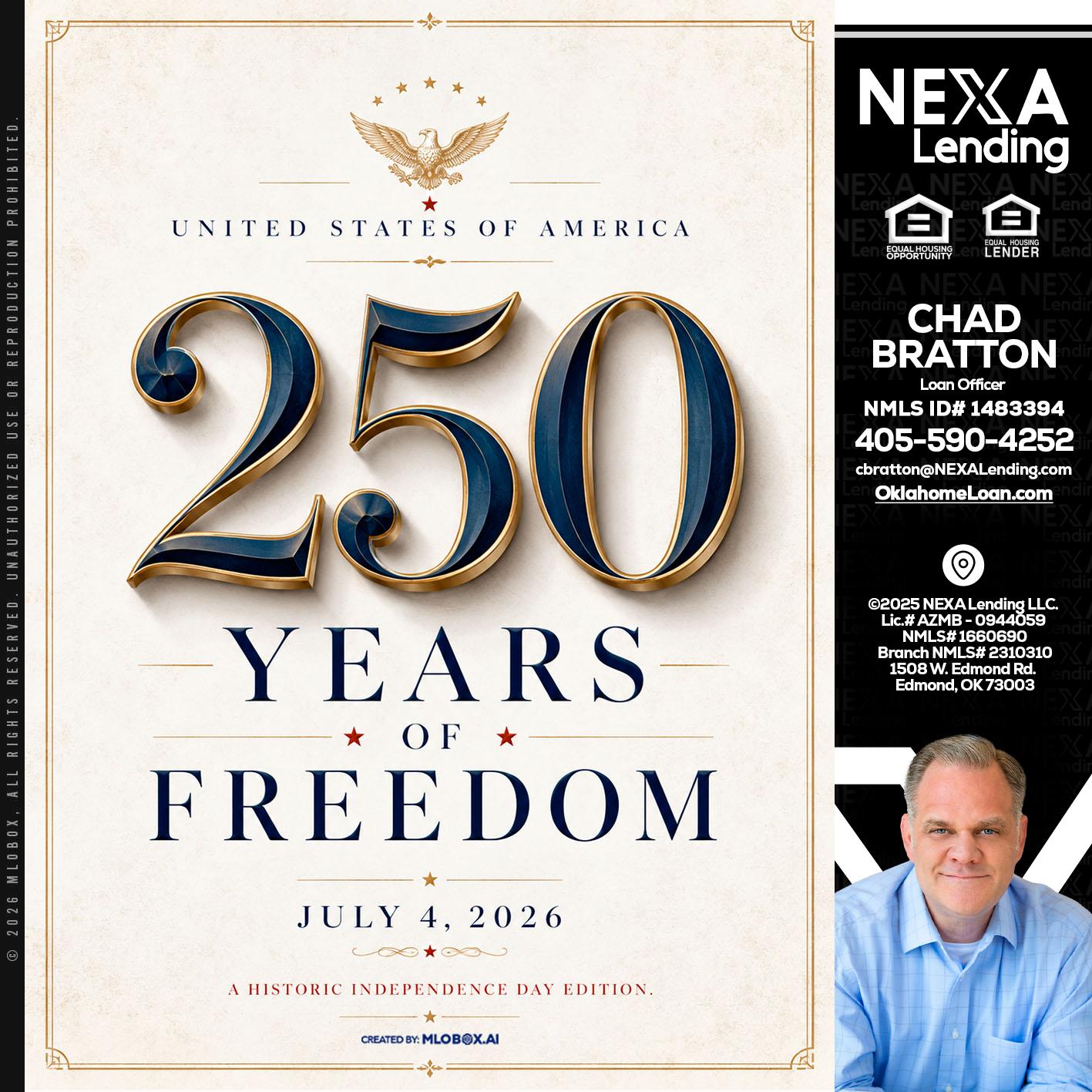 250 YEARS - Chad Bratton -Senior Loan Officer
