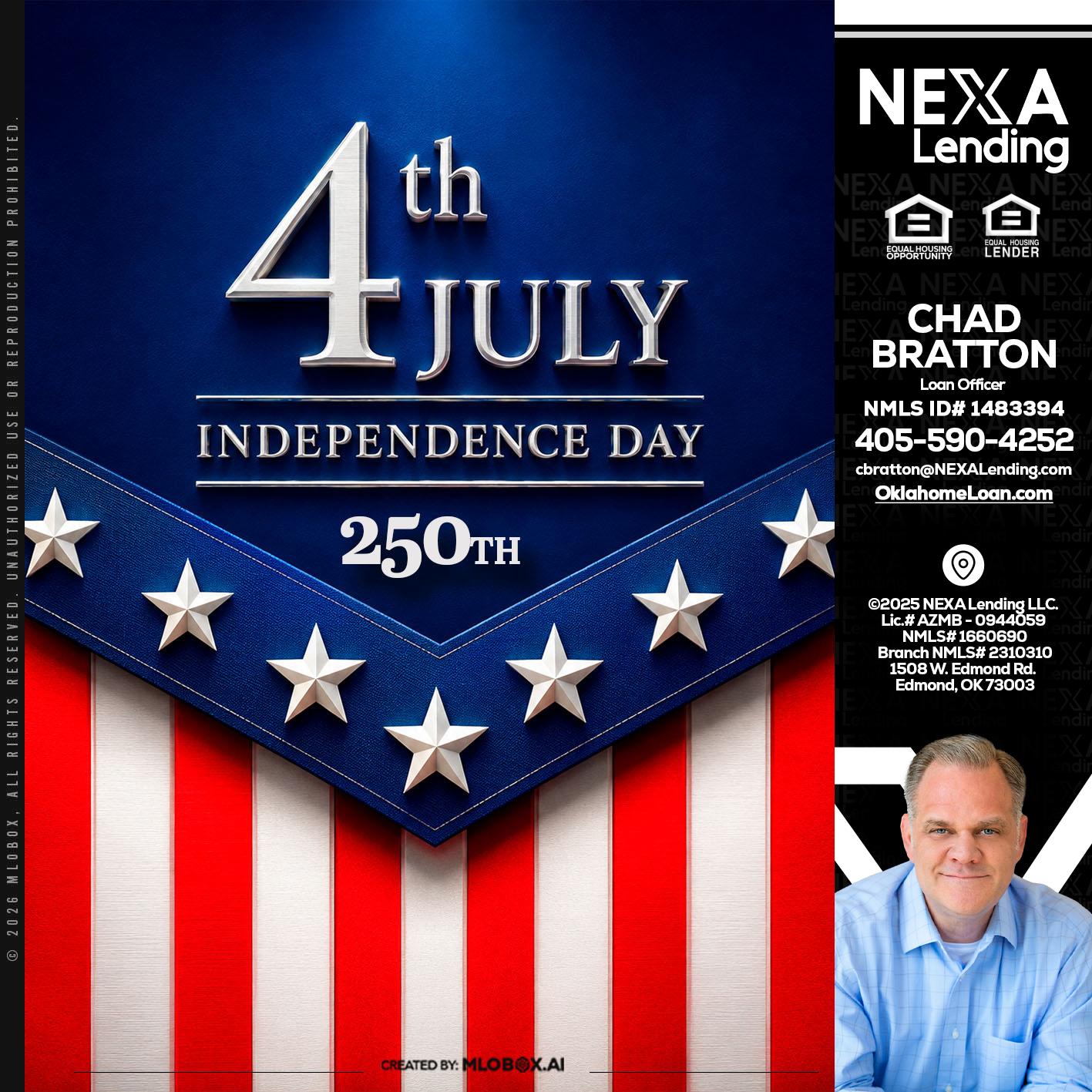 4th of july - Chad Bratton -Senior Loan Officer