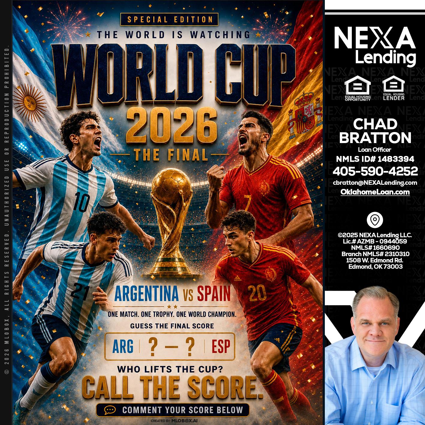 World Cup 2026 finals - Chad Bratton -Senior Loan Officer