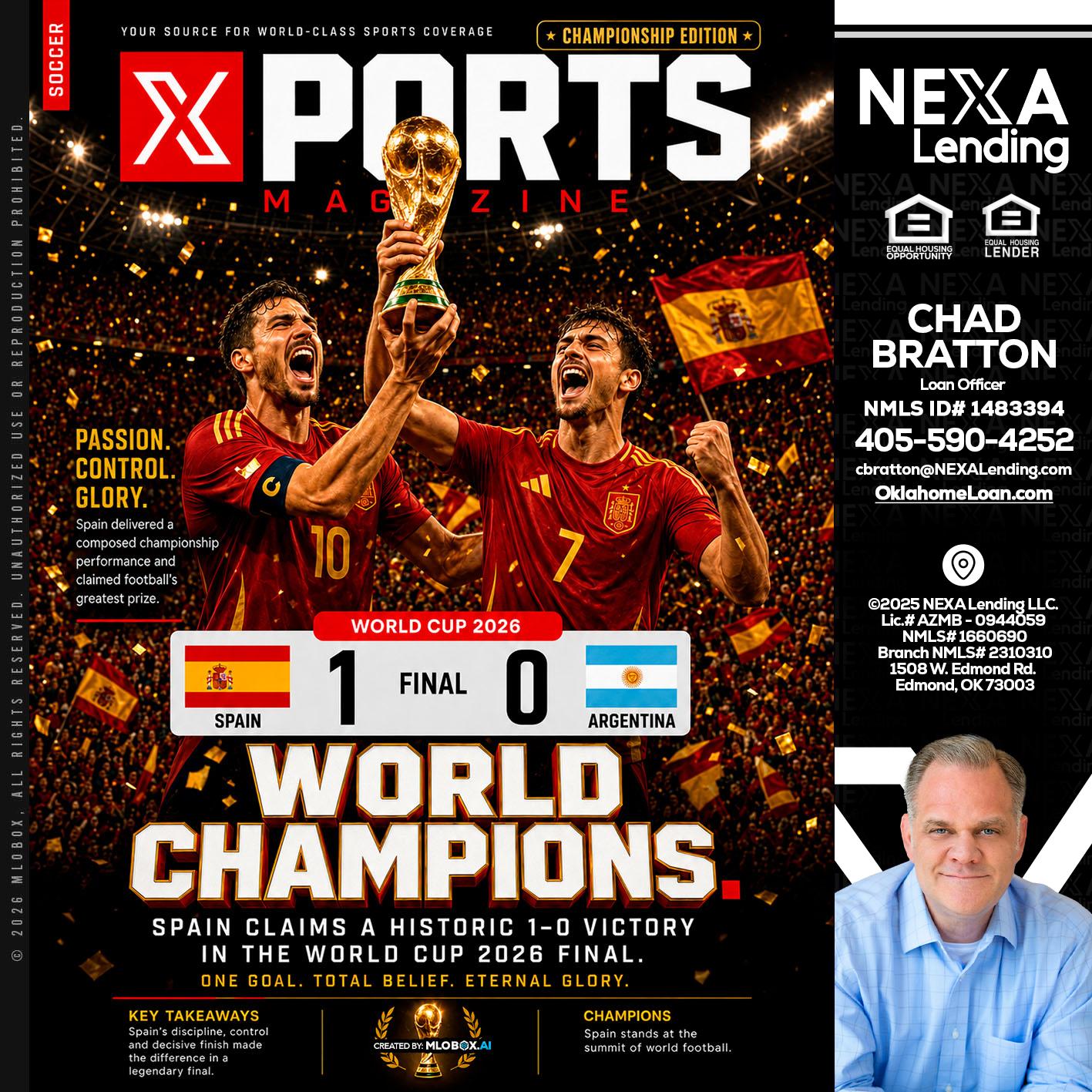SPAIN CHAMPION - Chad Bratton -Senior Loan Officer