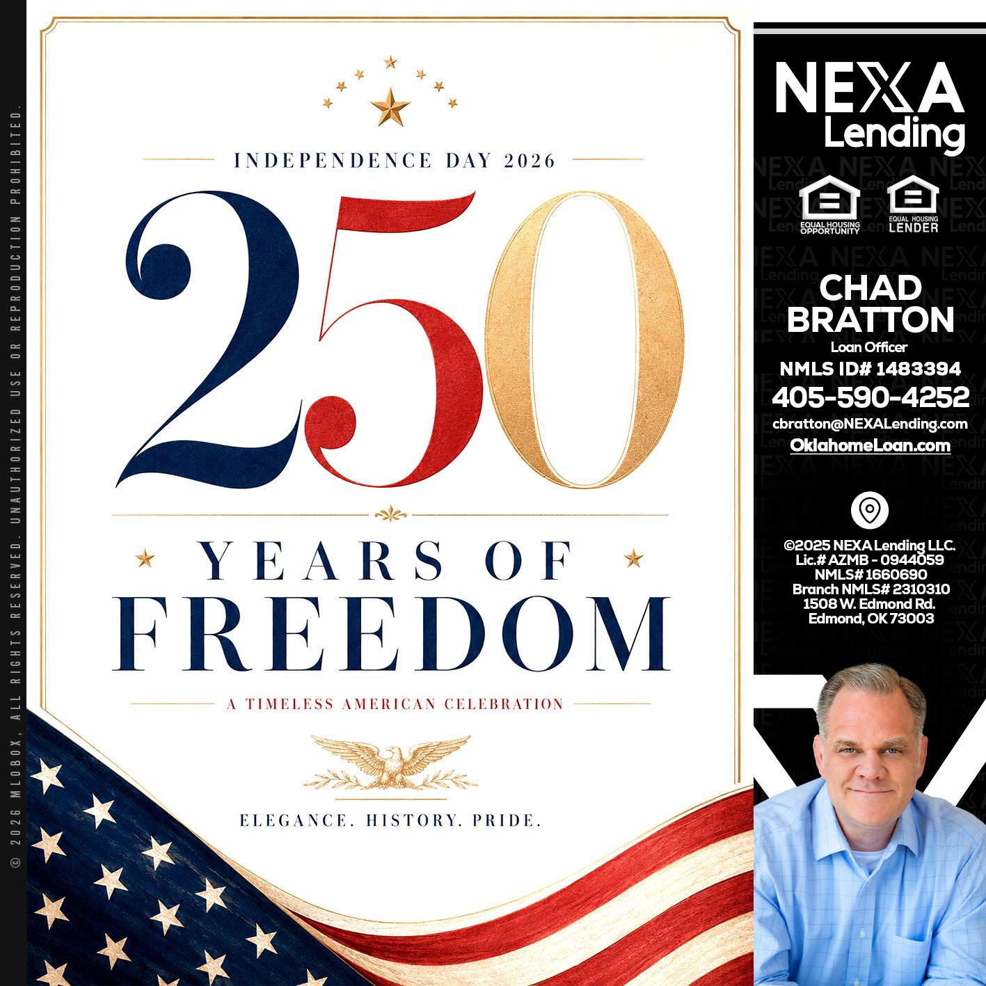 250 YEARS - Chad Bratton -Senior Loan Officer