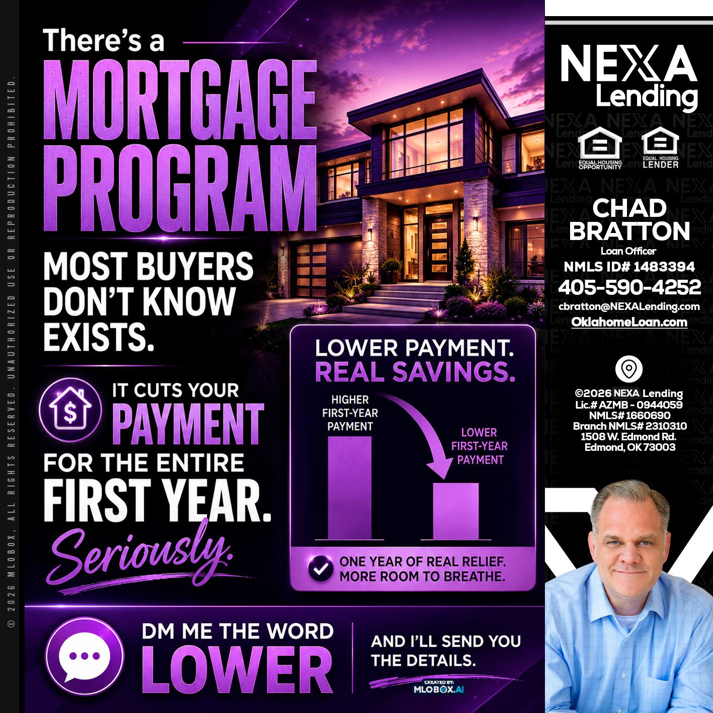 MORTGAGE PROGRAM - Chad Bratton -Senior Loan Officer