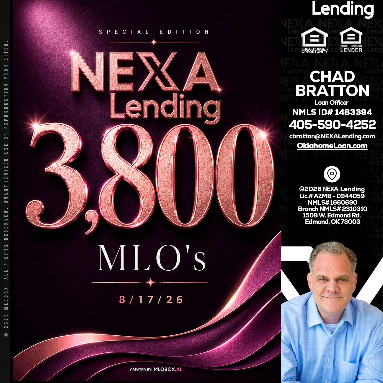 3800 MLOs - Chad Bratton -Senior Loan Officer