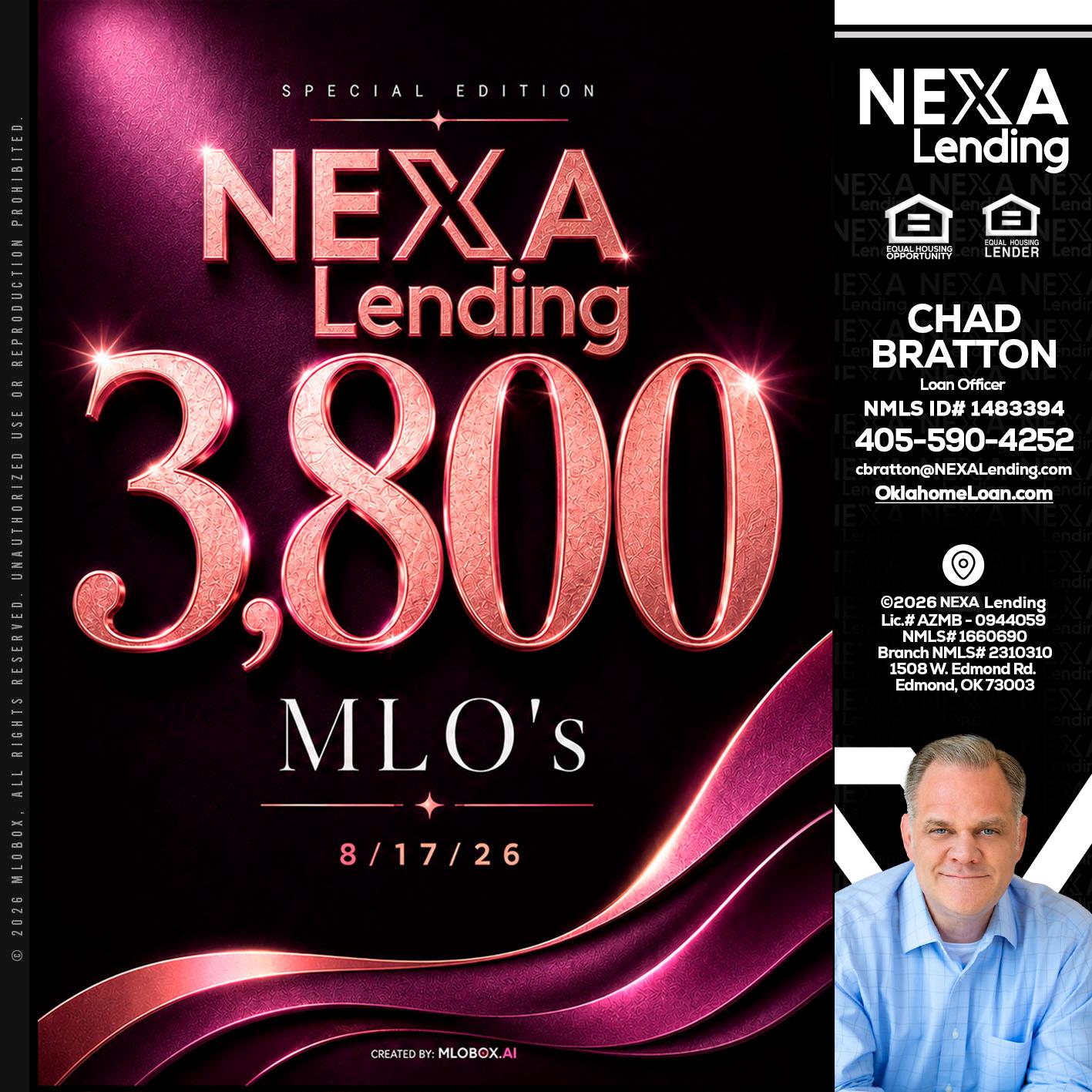 3800 MLOs - Chad Bratton -Senior Loan Officer