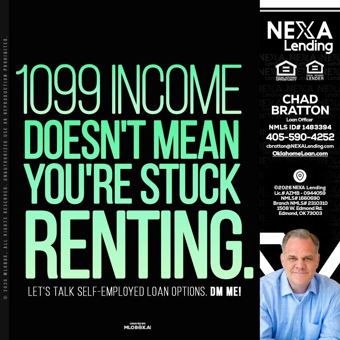 1099 income - Chad Bratton -Senior Loan Officer