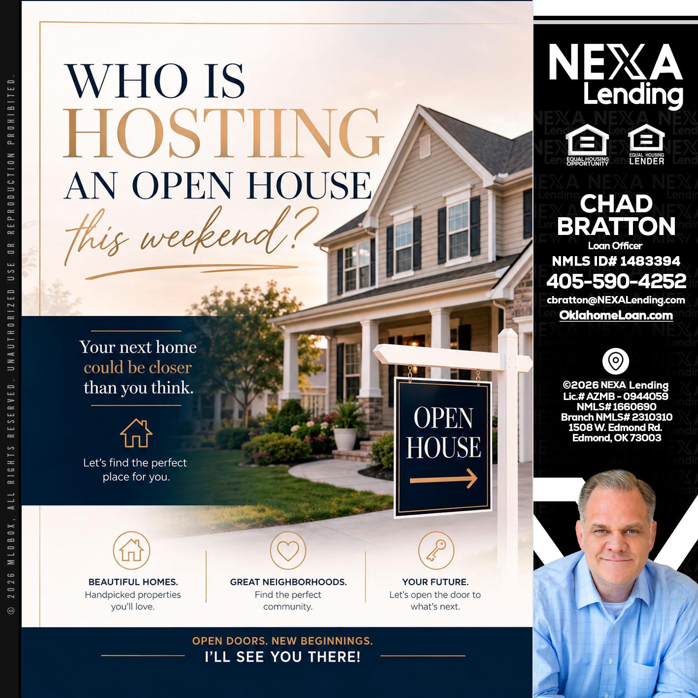 WHOS HOSTING - Chad Bratton -Senior Loan Officer