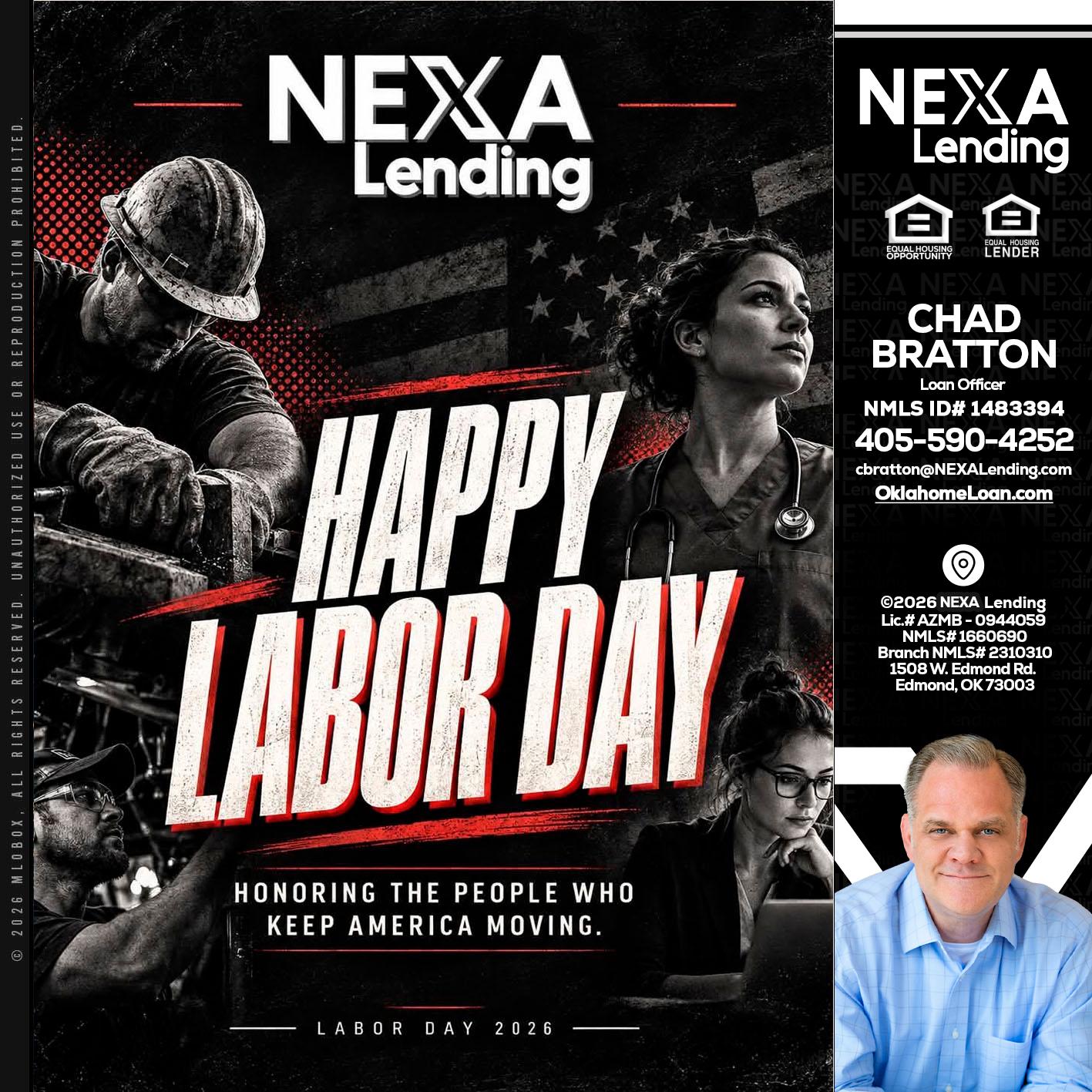 LABOR DAY - Chad Bratton -Senior Loan Officer