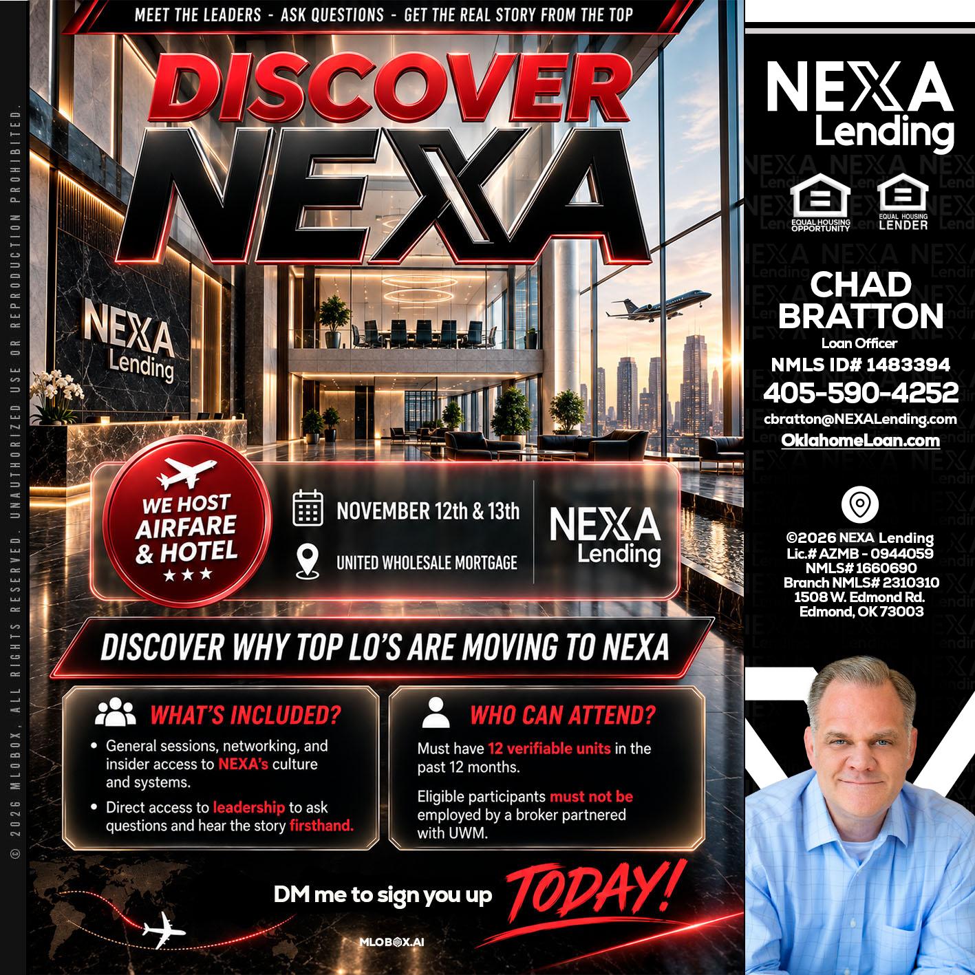 DISCOVER NEXA - Chad Bratton -Senior Loan Officer