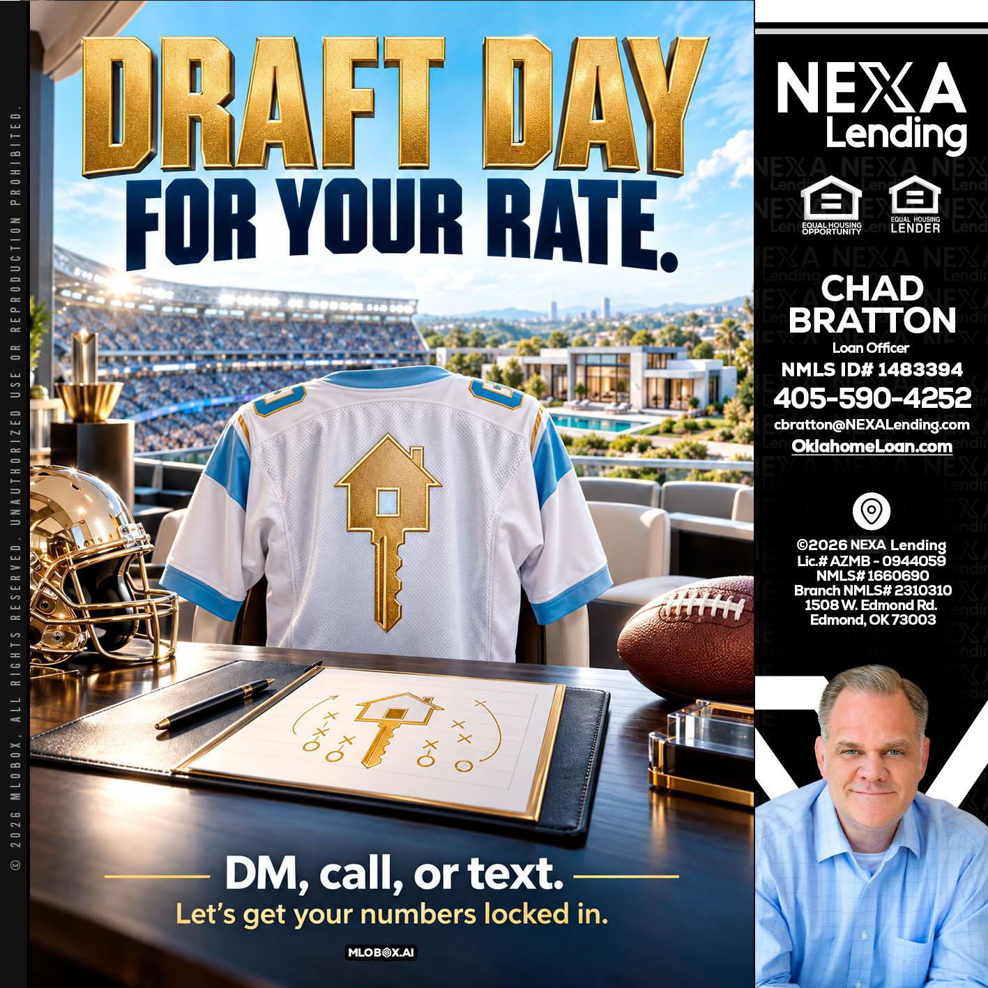 DRAFT DAY - Chad Bratton -Senior Loan Officer
