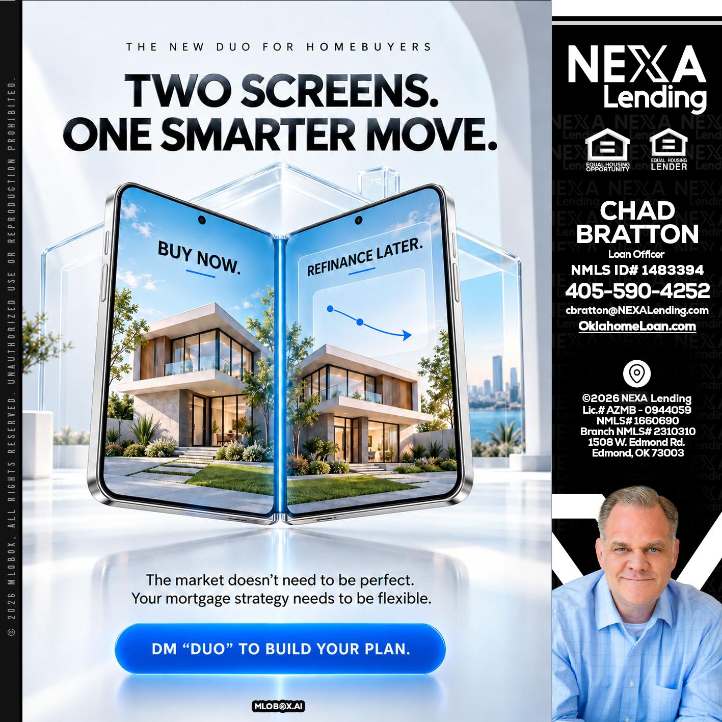TWO SCREENS - Chad Bratton -Senior Loan Officer