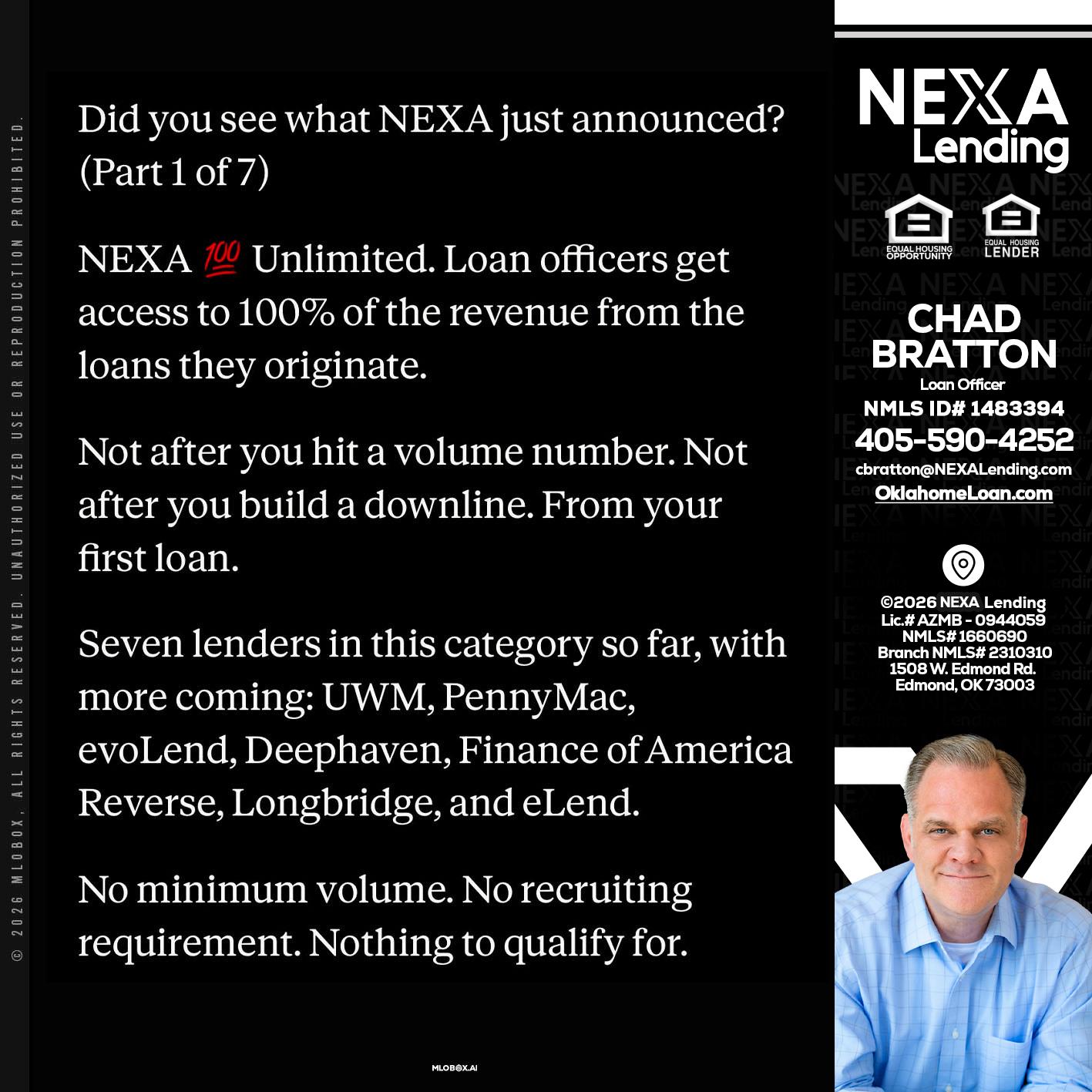 DID YOU KNOW - Chad Bratton -Senior Loan Officer