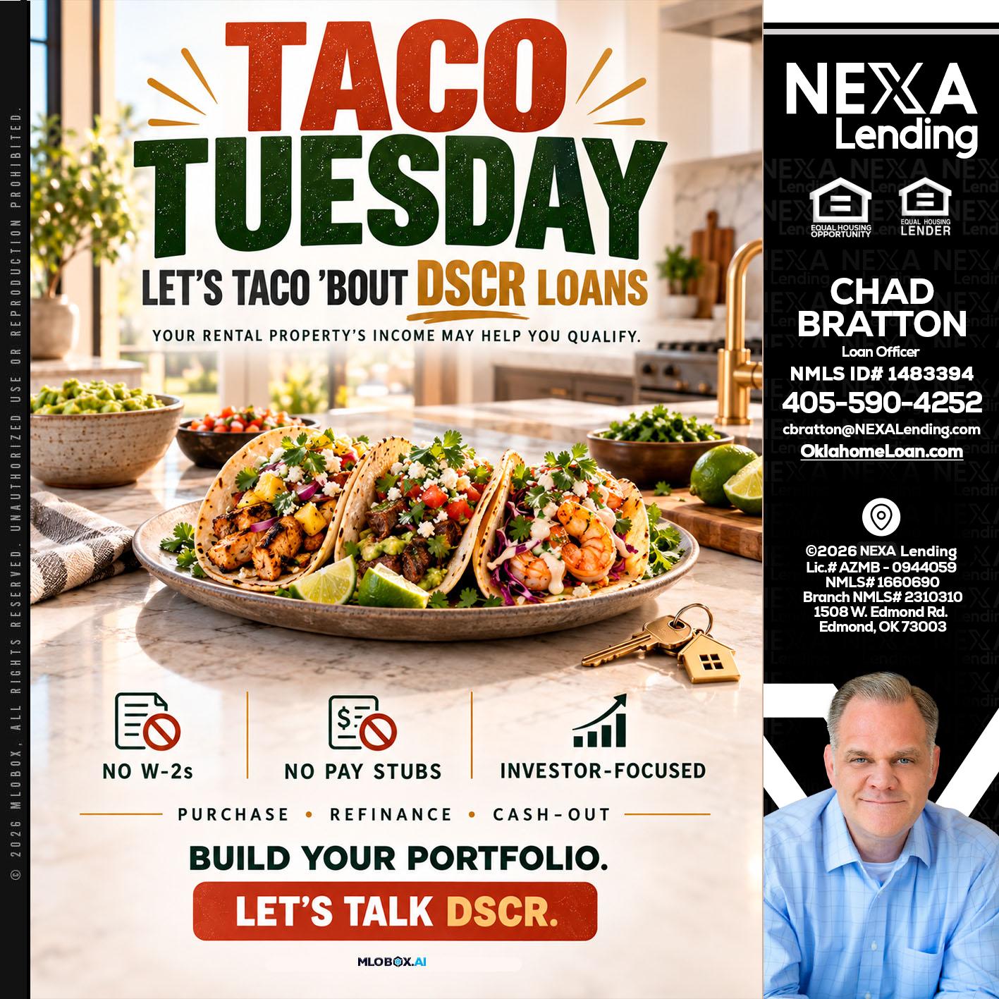 TACO TUESDAY - Chad Bratton -Senior Loan Officer