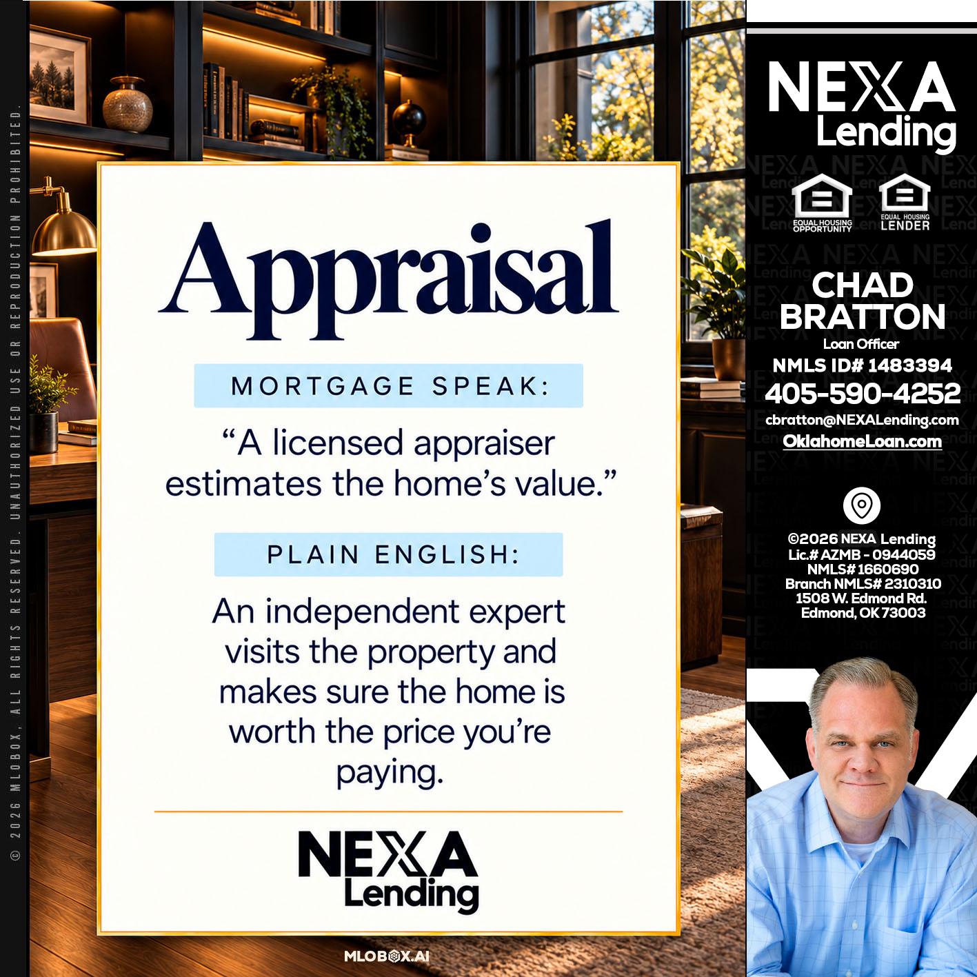 appraisal - Chad Bratton -Senior Loan Officer