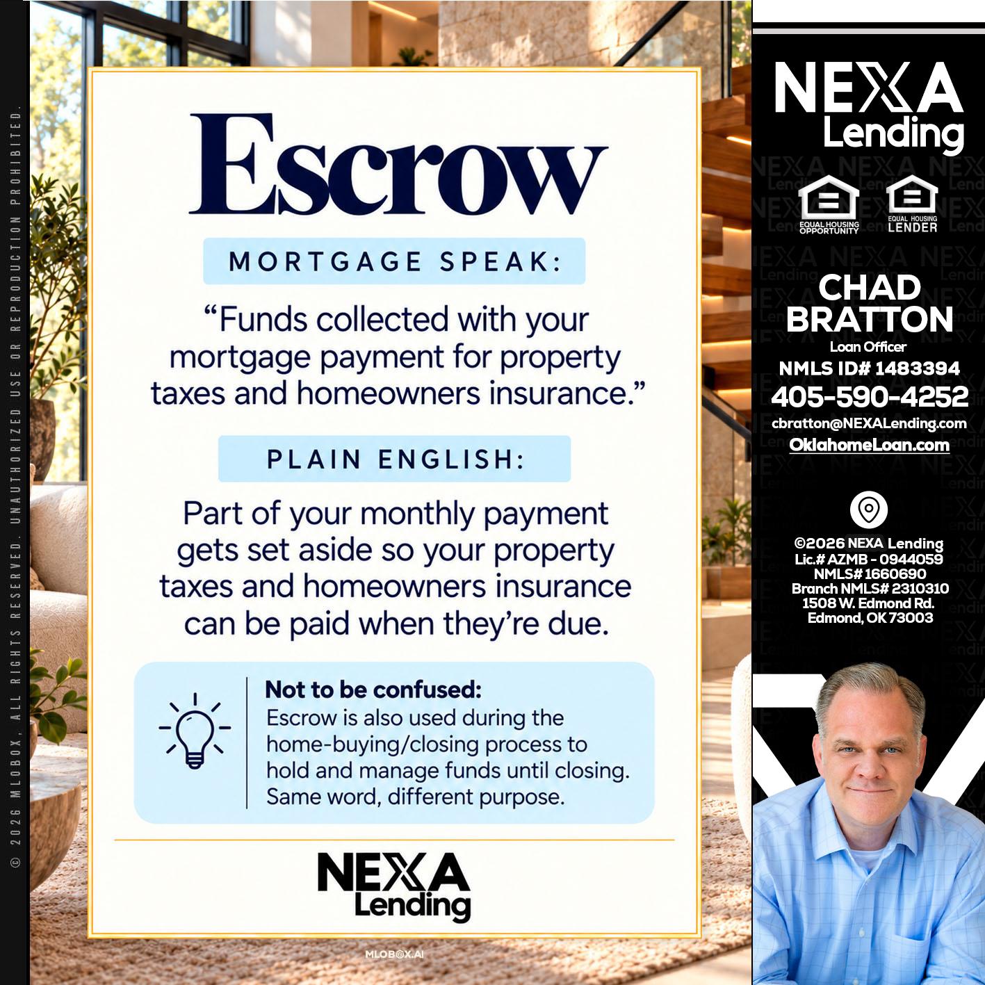 ESCROW - Chad Bratton -Senior Loan Officer