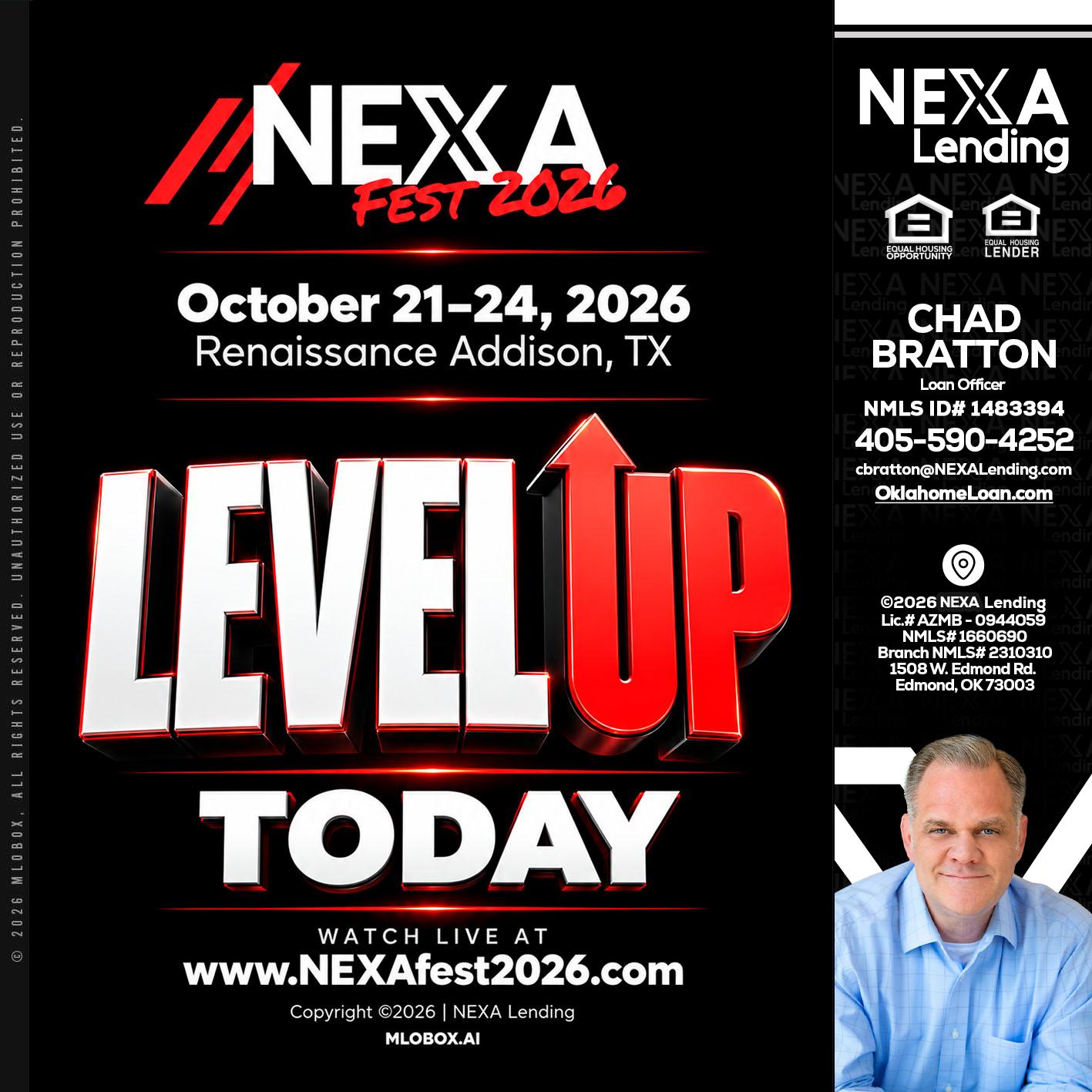 LEVEL UP TODAY - Chad Bratton -Senior Loan Officer