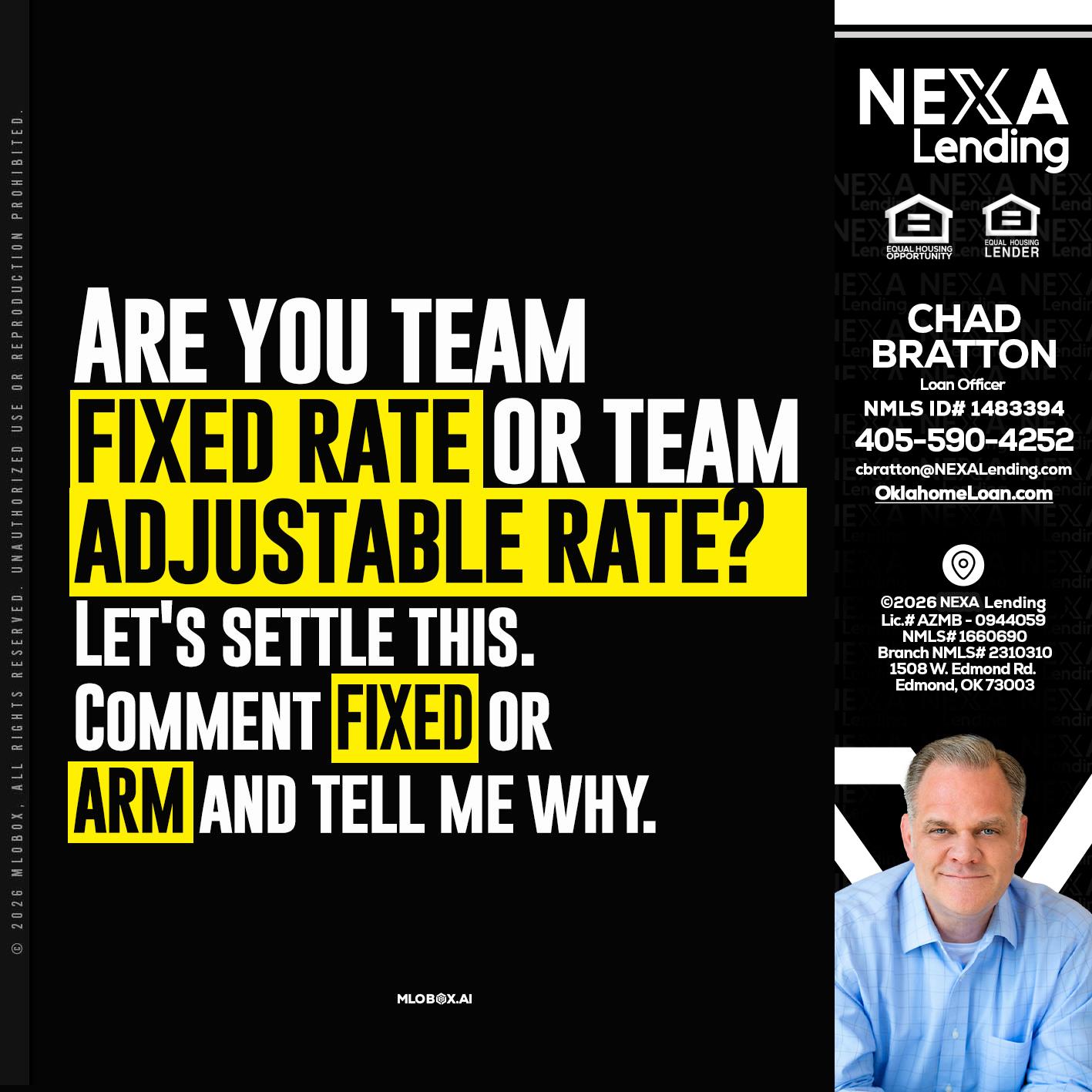 ARE YOU TEAM - Chad Bratton -Senior Loan Officer